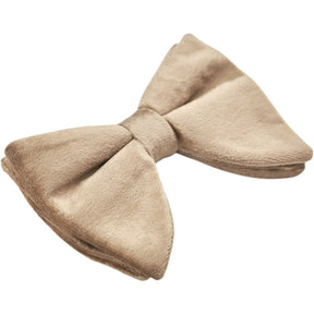 Moss Beige Velvet Bow Tie