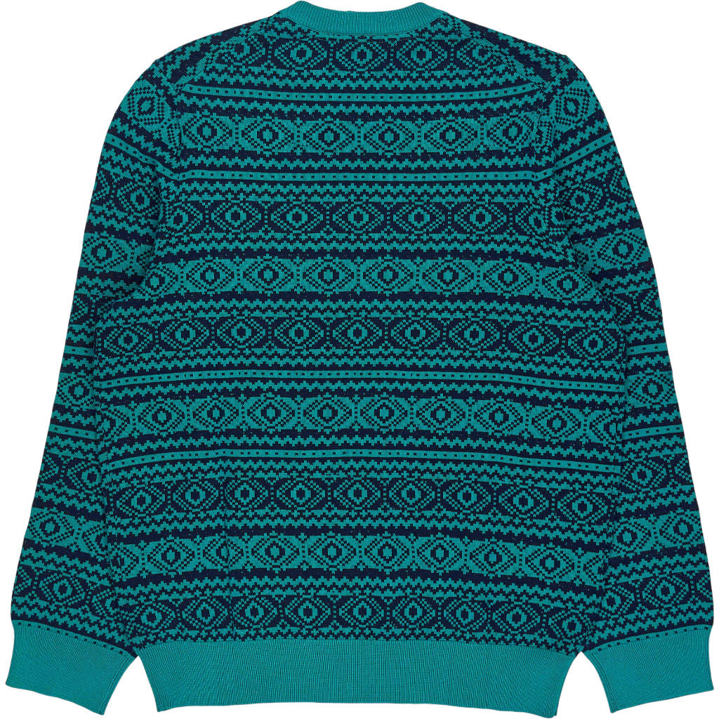 Lyle & Scott Teal Fair Isle Knit Jumper