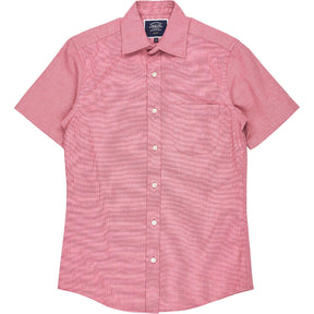 Charles Tyrwhitt Coral Linen Short Sleeve Shirt