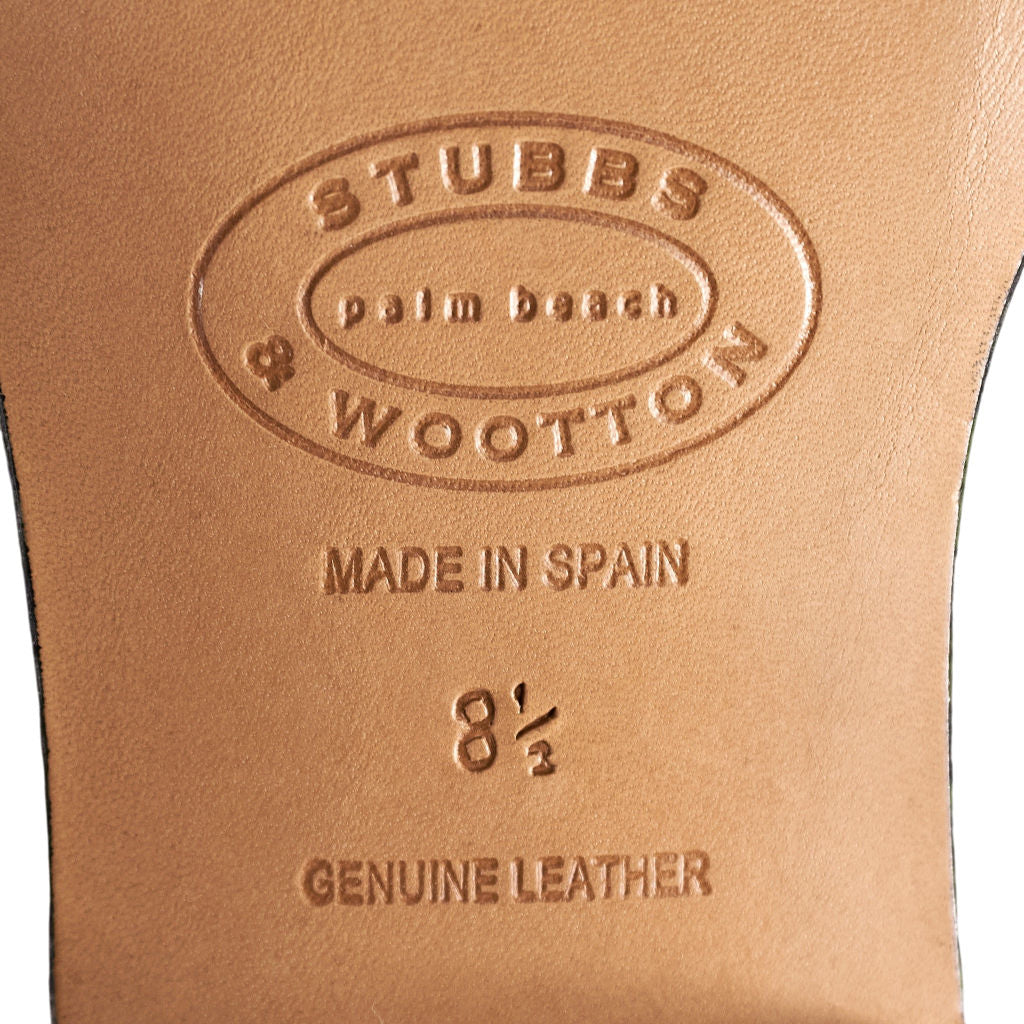 Stubbs & Wootton Green Cotton Camo Slippers