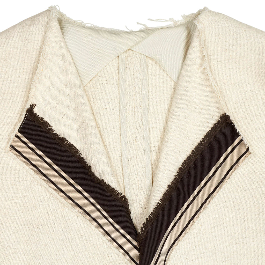 Pinko Cream Linen-Blend Belted Coat