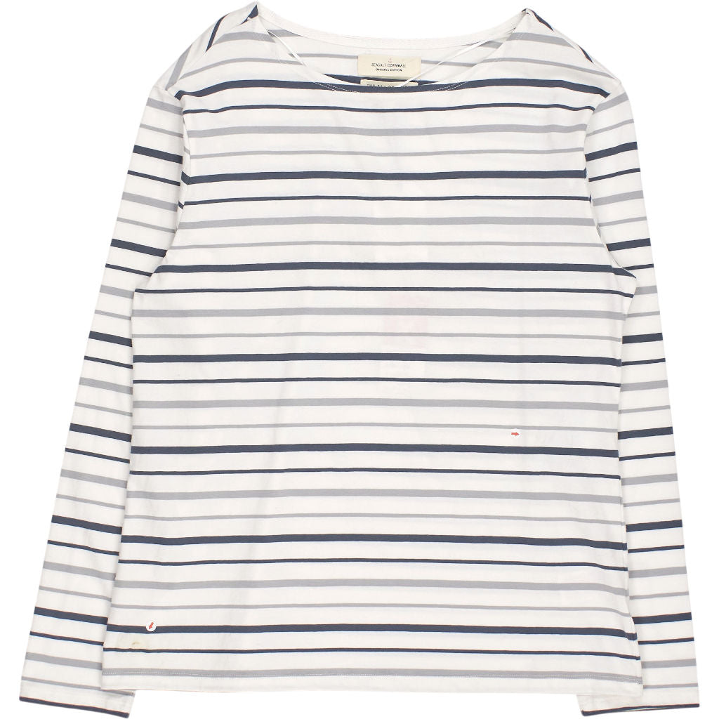 Seasalt Cornwall White Stripe Sailor Shirt