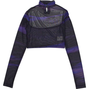 Motel Ribus Cosmic Melt Mesh Cropped Top