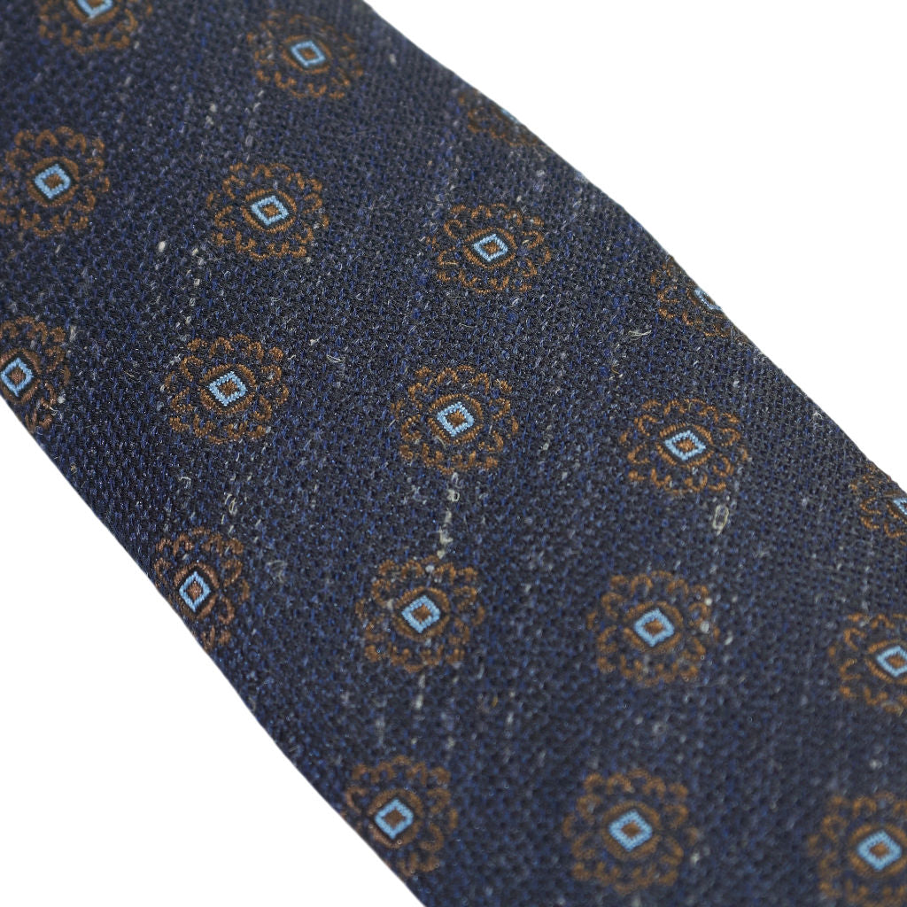 Moss Navy Patterned Tie Bundle x 3