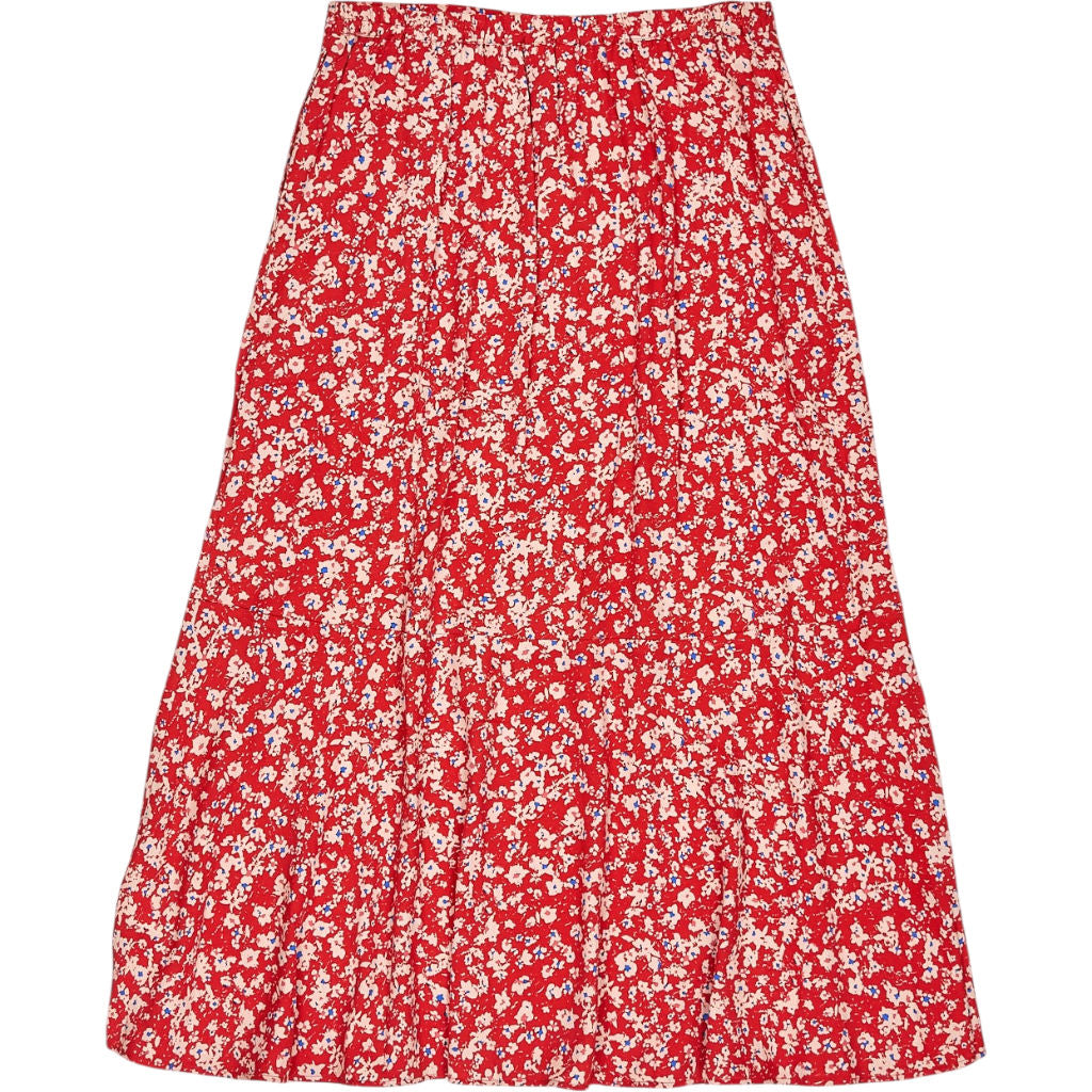Hush Red Amina Midi Skirt
