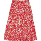 Hush Red Amina Midi Skirt