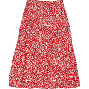 Hush Red Amina Midi Skirt
