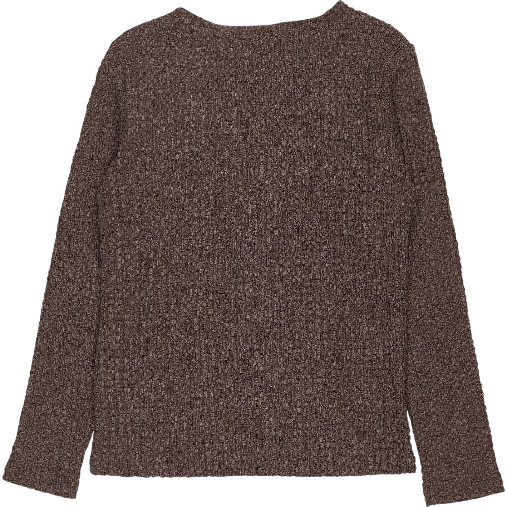 Lands' End Brown Textured Cardigan