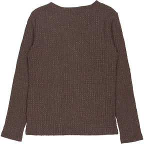 Lands' End Brown Textured Cardigan