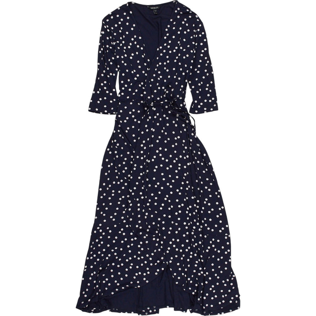 Baukjen Navy Polka Dot Wrap Dress