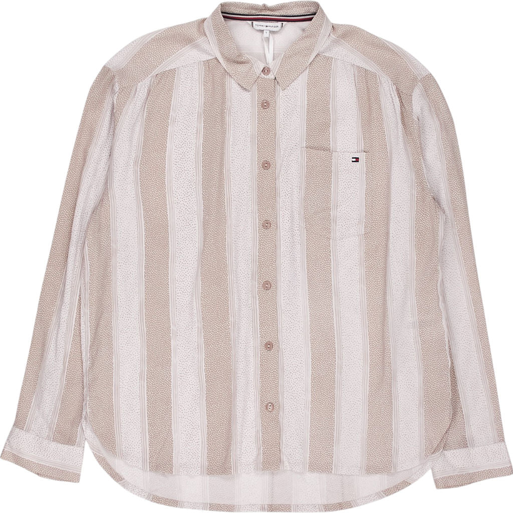 Tommy Hilfiger Beige Stripe Dot Shirt