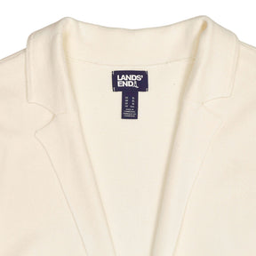 Lands' End Cream Cotton Blazer Jacket