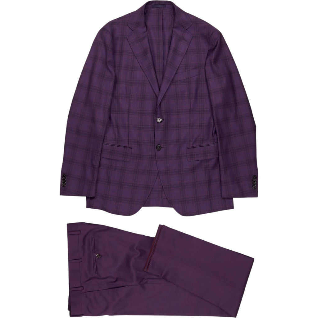 Scabal Purple Check Suit