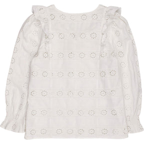 WYSE White Broderie Anglaise Top