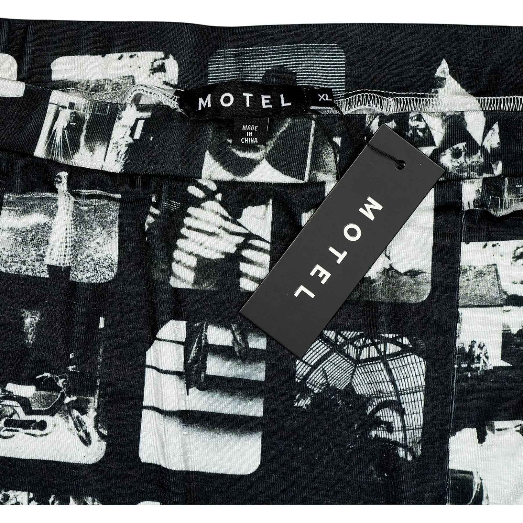 Motel Black Photo Print Skirt