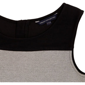 French Connection Grey Yellow Colourblock Dress
