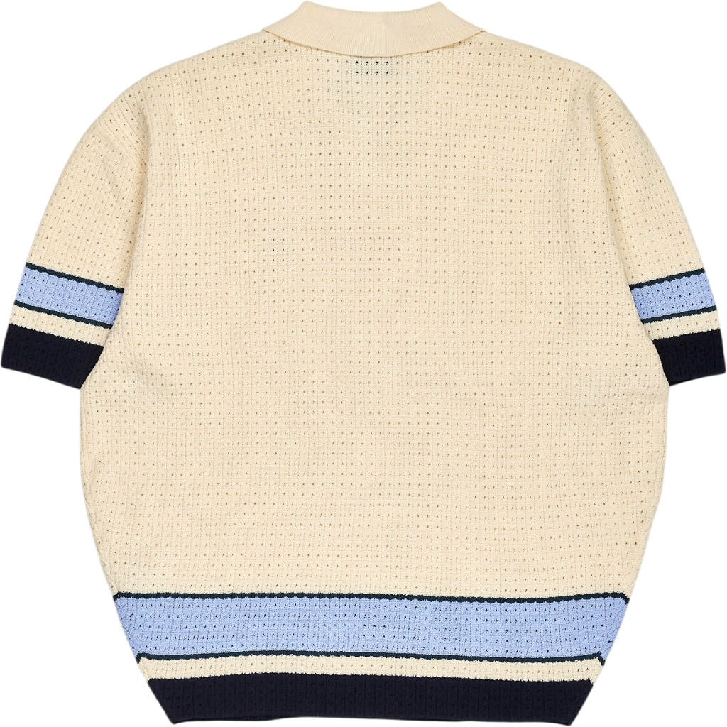 Lyle & Scott Cream Knit Polo Shirt