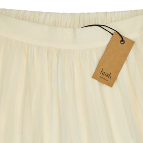 Hush Ecru Chiffon Pleat Skirt