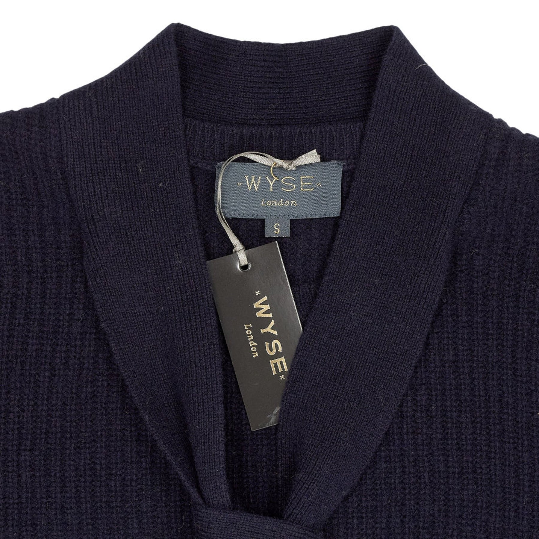 WYSE  Midnight Petra Merino Tie Neck Jumper