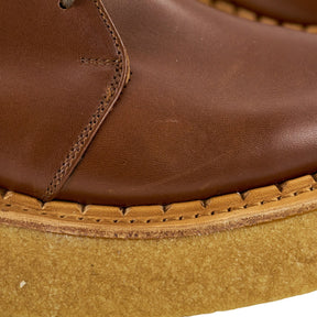 YMC Brown Leather Platform Shoes