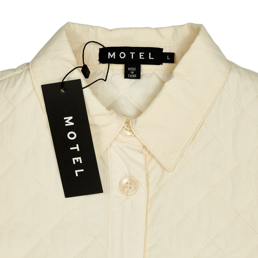 Motel Cream Marcel Quilted Shirt Jacket