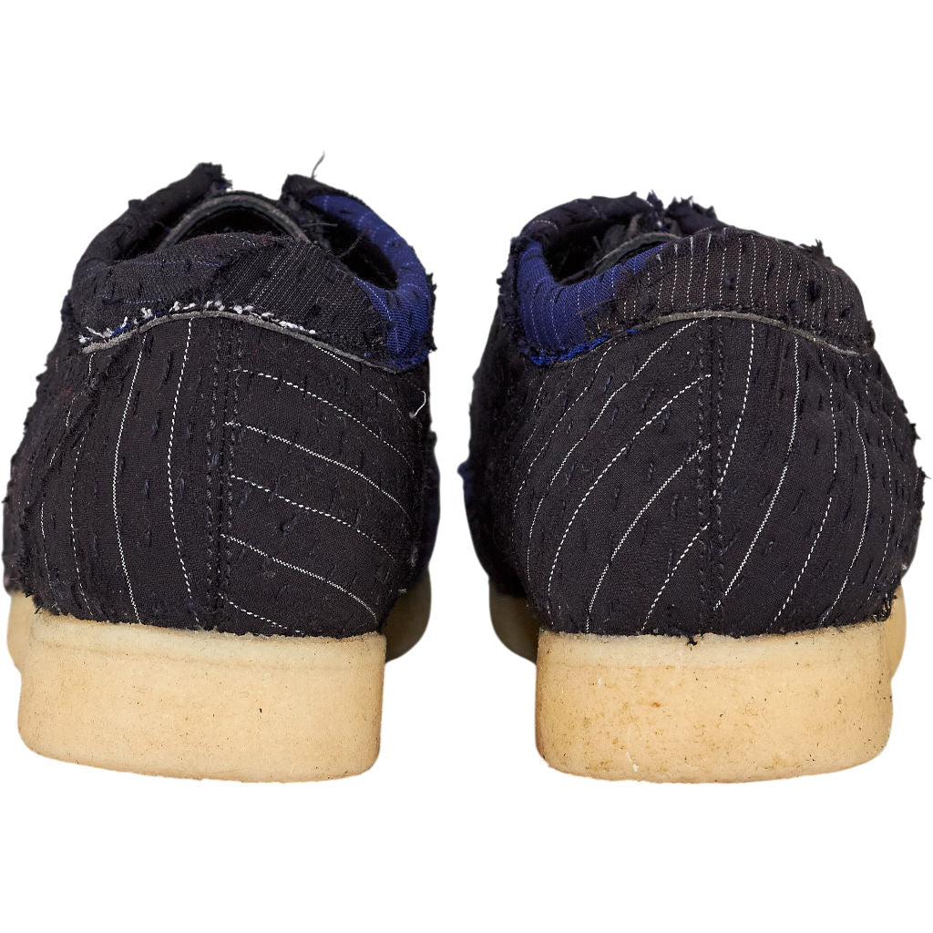 By Walid Black Blue Moccasin Shoes