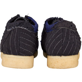 By Walid Black Blue Moccasin Shoes