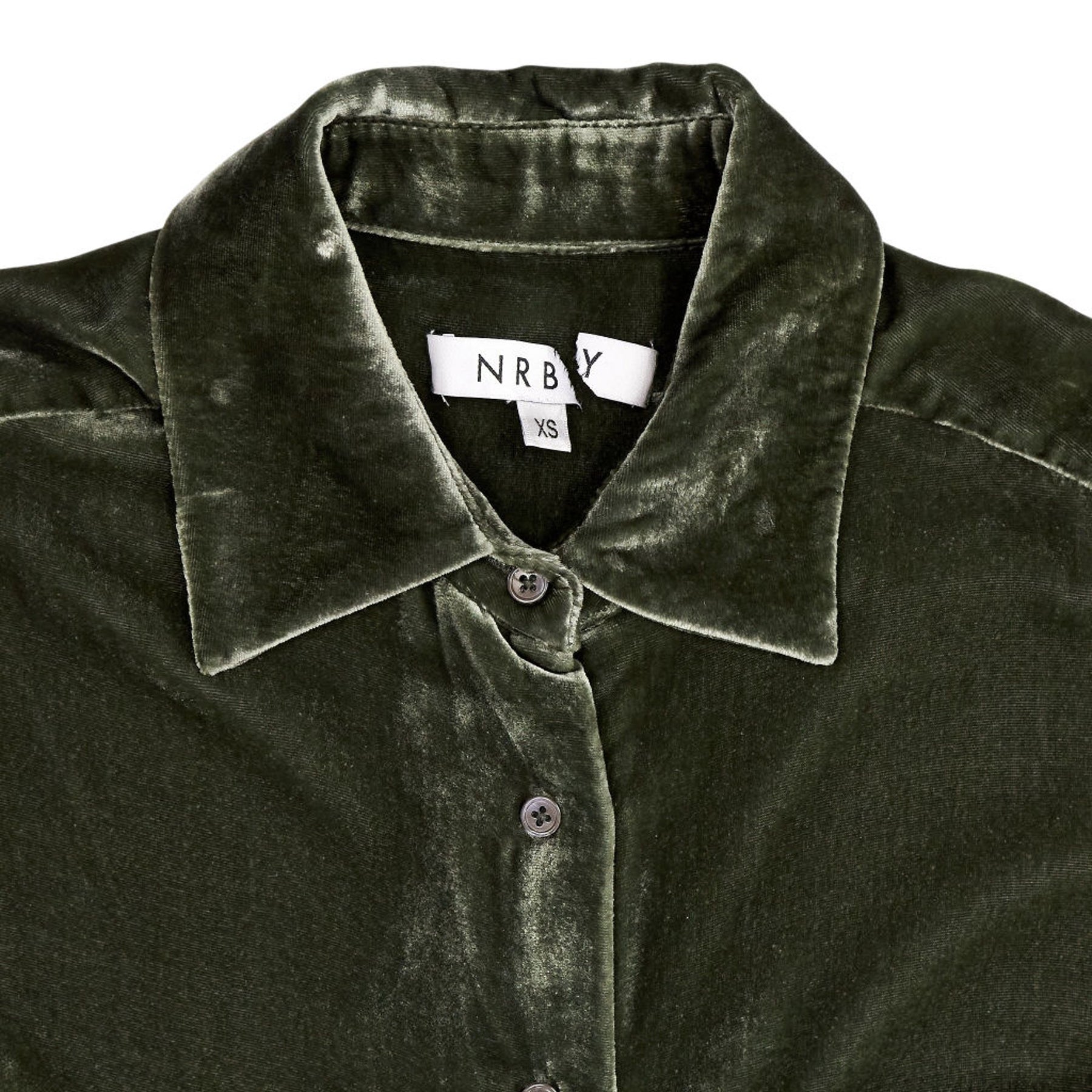 NRBY Green Velvet Shirt