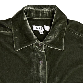 NRBY Green Velvet Shirt