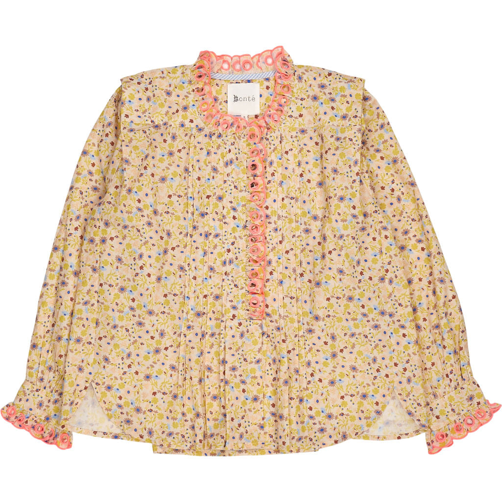 Bonté Lemon Zest Floral Etienne Shirt