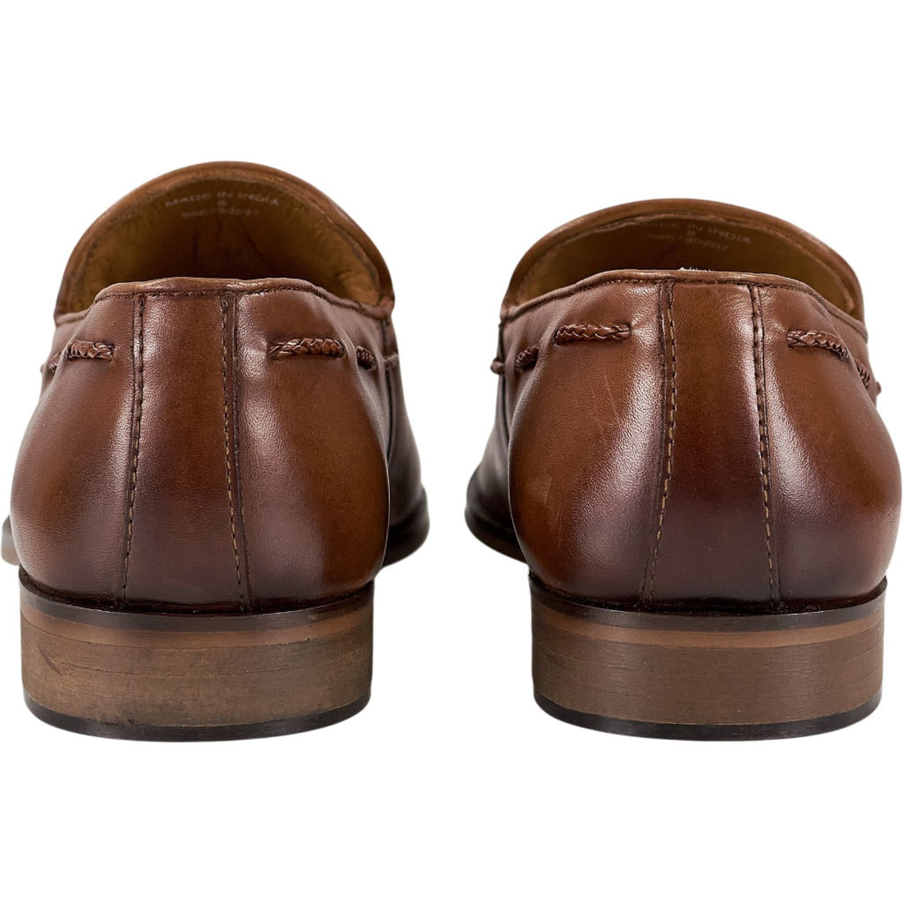 Moss Brown Leather Tassel Loafers