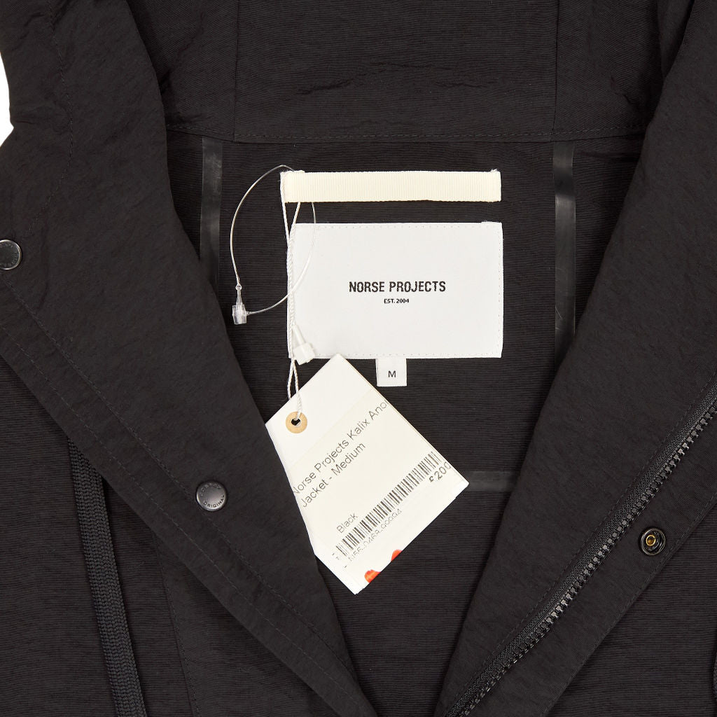 Norse Projects Black Kalix Anorak Jacket