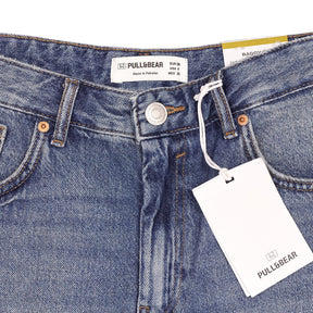 Pull & Bear Blue Denim Baggy Shorts
