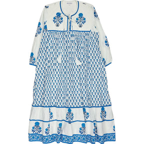 Pink City Prints Blue White Floral Dress