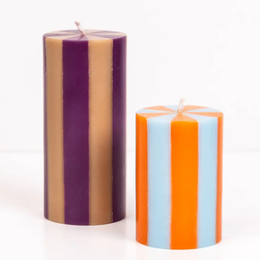 YOD & Co Stripe Pillar Candle - large