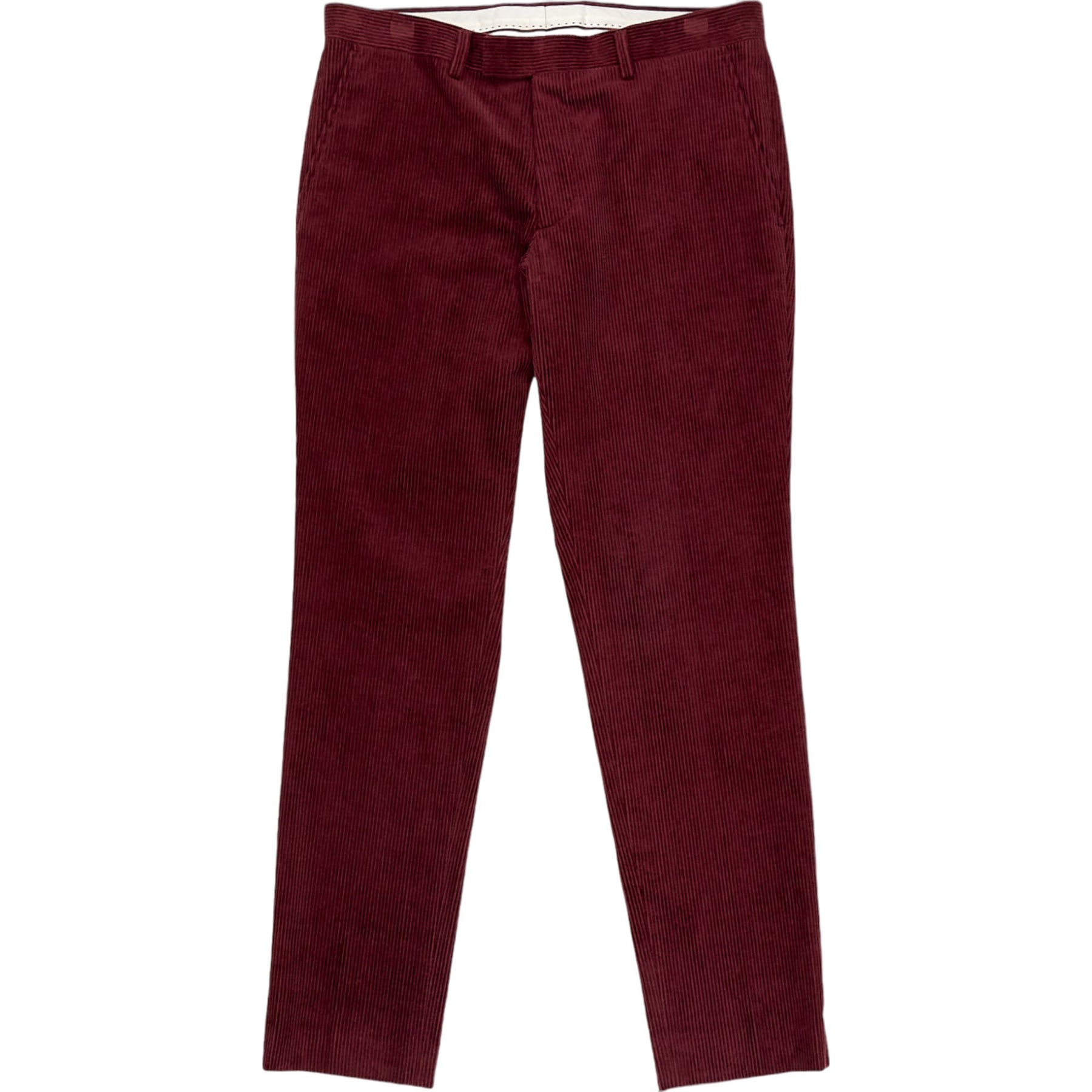 Moss Burgundy Slim Fit Chinos Pants