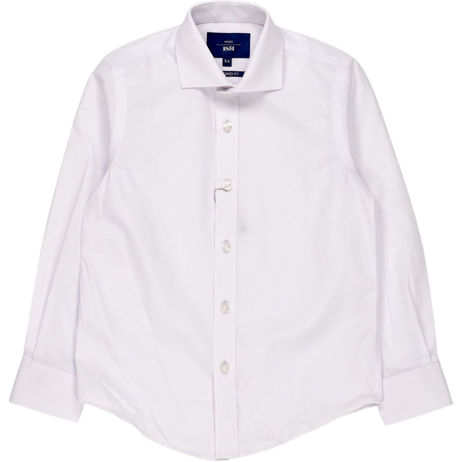 Moss 1851 White Tailored Fit Shirt