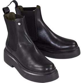 Barbour Black Leather Chelsea Boots