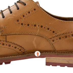 Moss Tan Leather Brogue Shoes