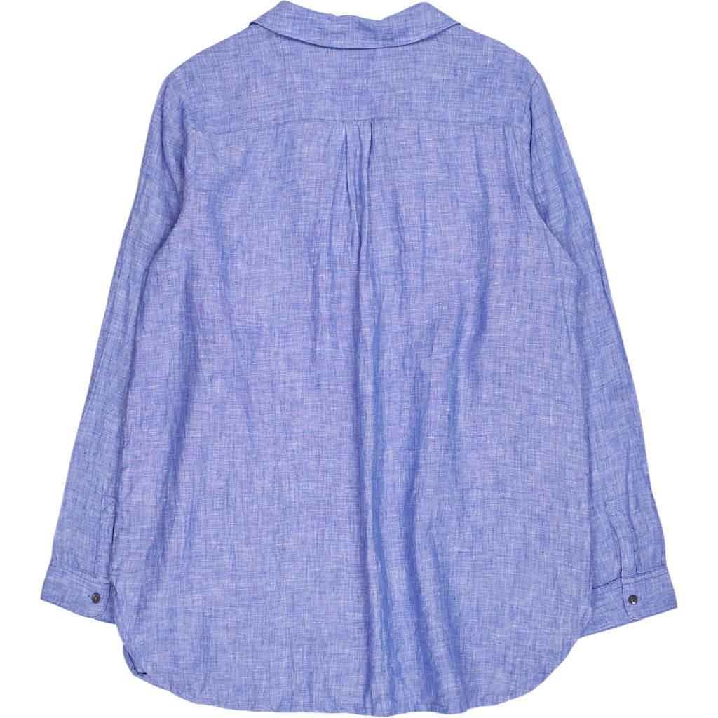 NRBY Blue Linen Blouse