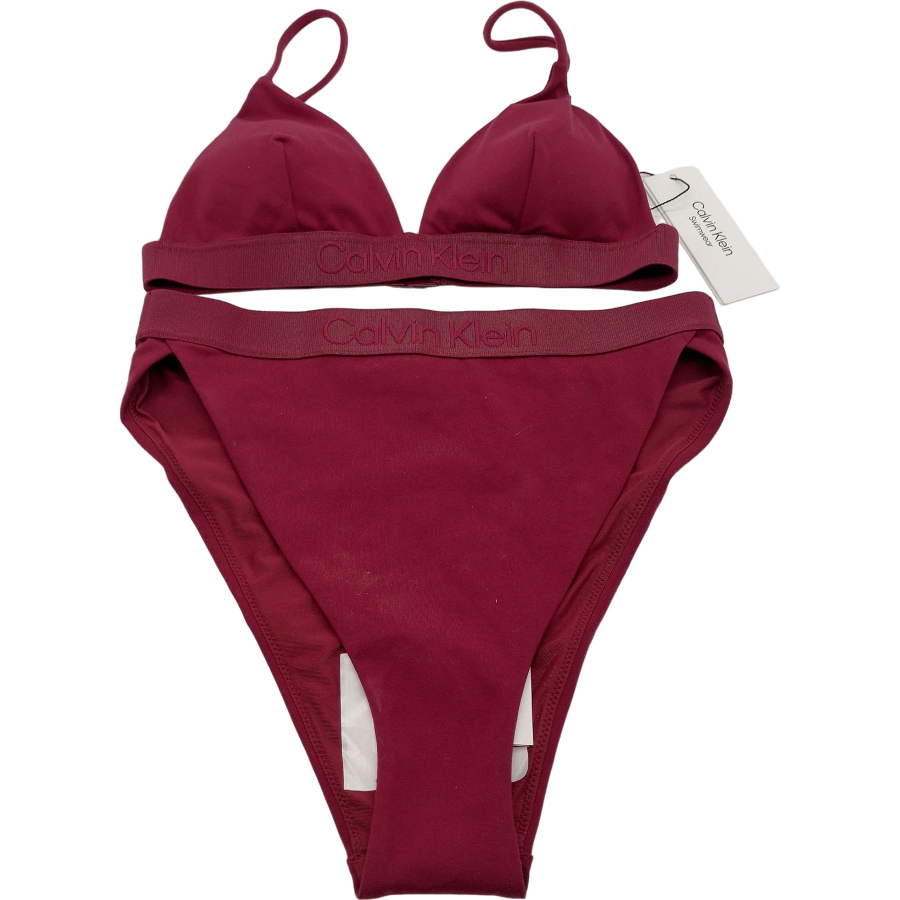 Calvin Klein Deep Cranberry Triangle Swimsuit