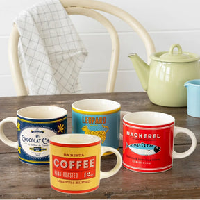 Vintage-Style Ceramic Mug - Chocolat Chaud