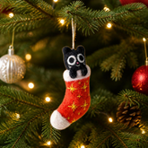 Viv, Cat in Red Stocking Decoration
