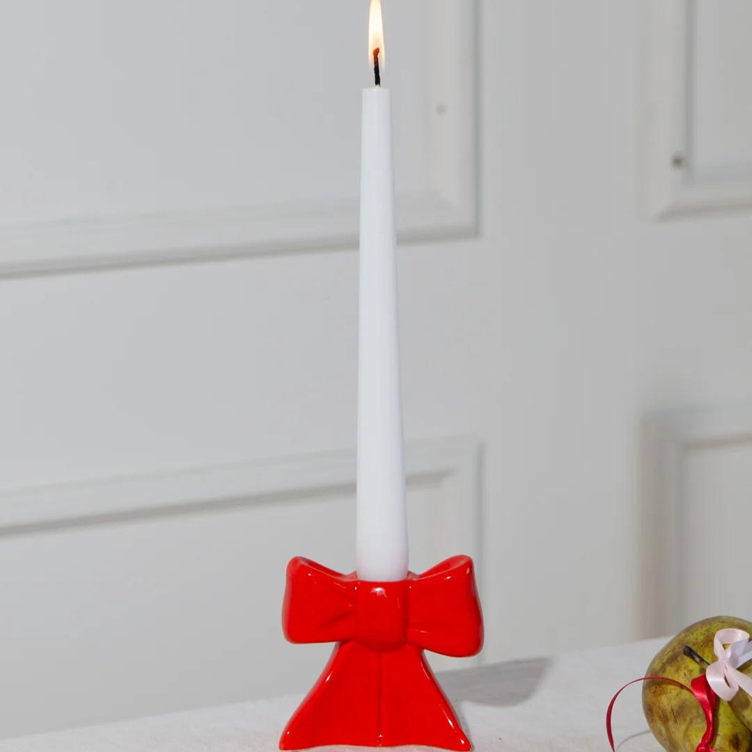 Bow - ceramic candle holder (2 sizes)