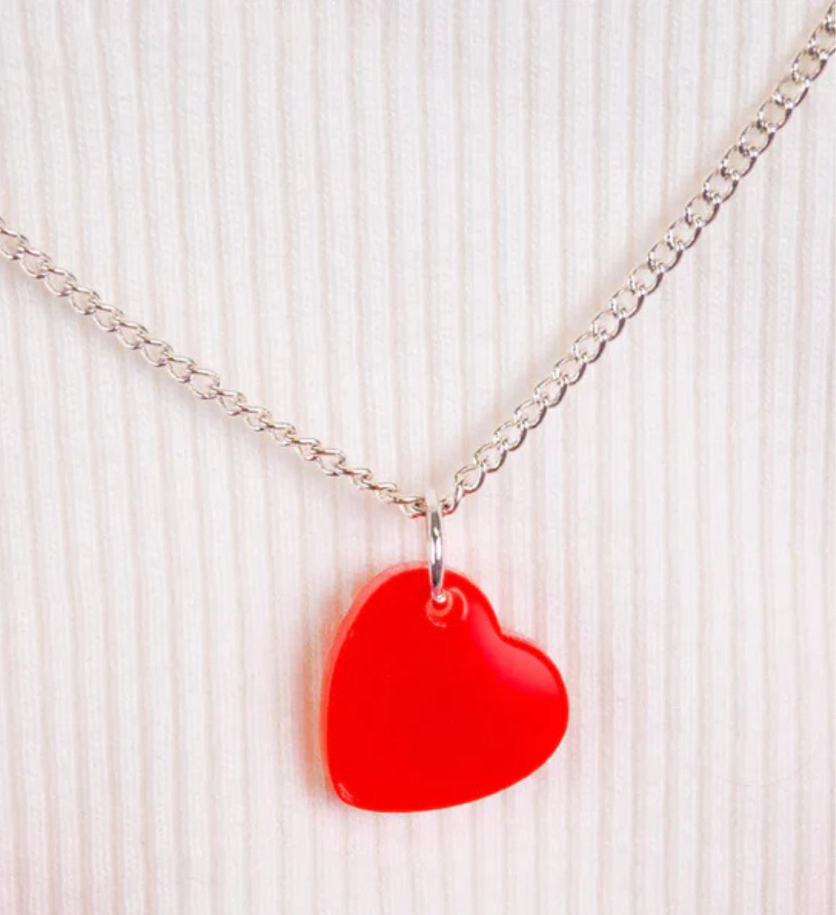 Recycled Red Heart Charm Necklace by Tatty Devine - 2 colours