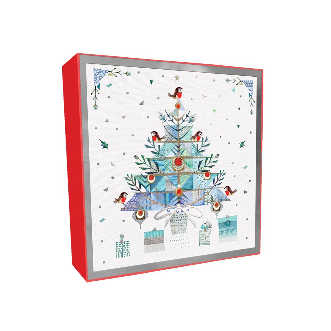 Christmas Tree With Bow Christmas cards- pack of 8