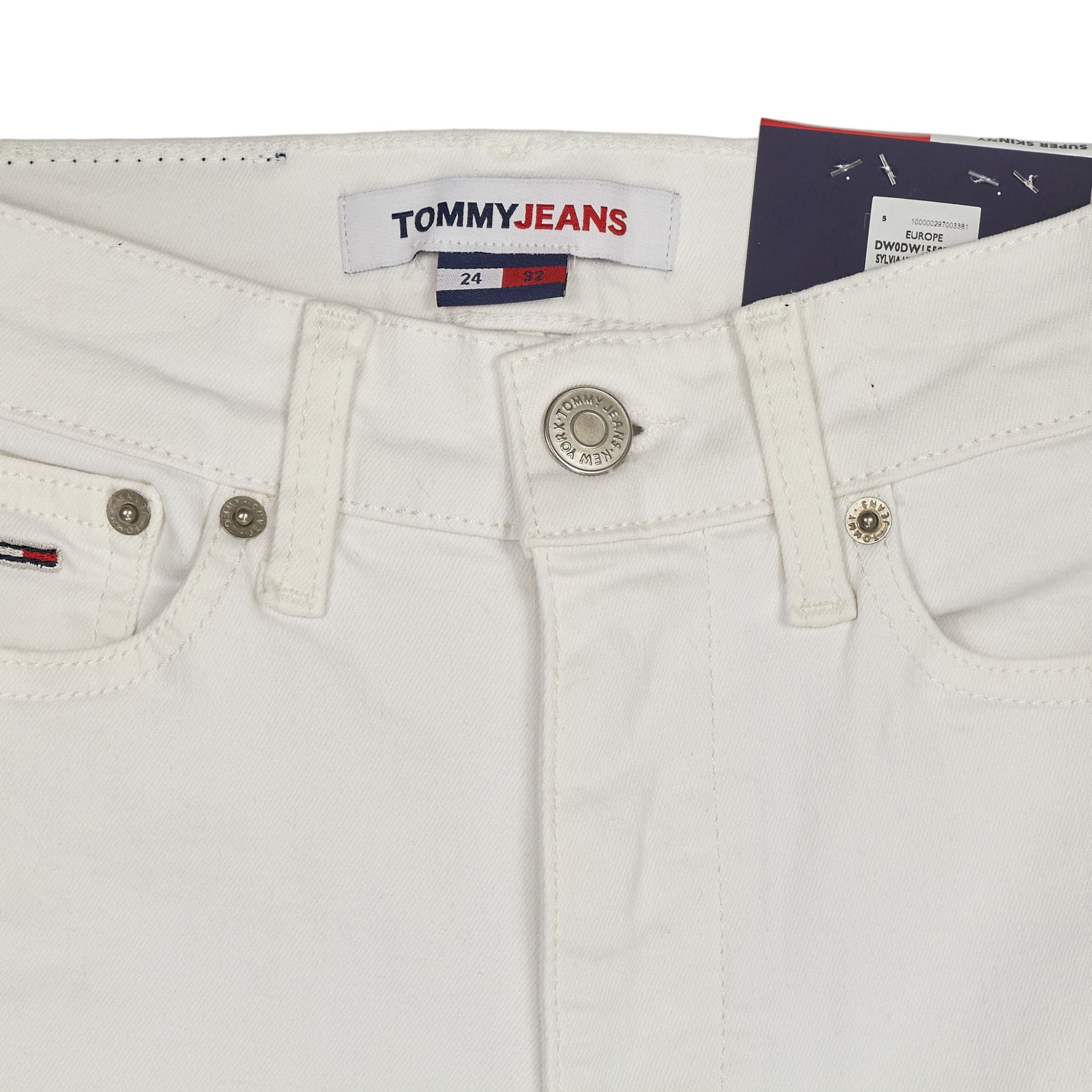 Tommy Jeans White Sylvia Skinny Jeans