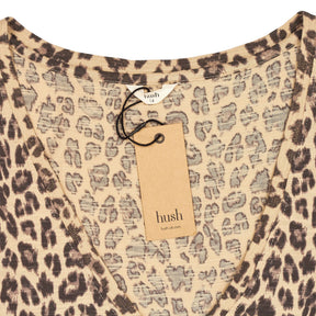 Hush Leopard V Neck Curved Hem Dress
