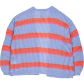 Hush Sky Blue Orange Ani Stripe Knitted Cardigan