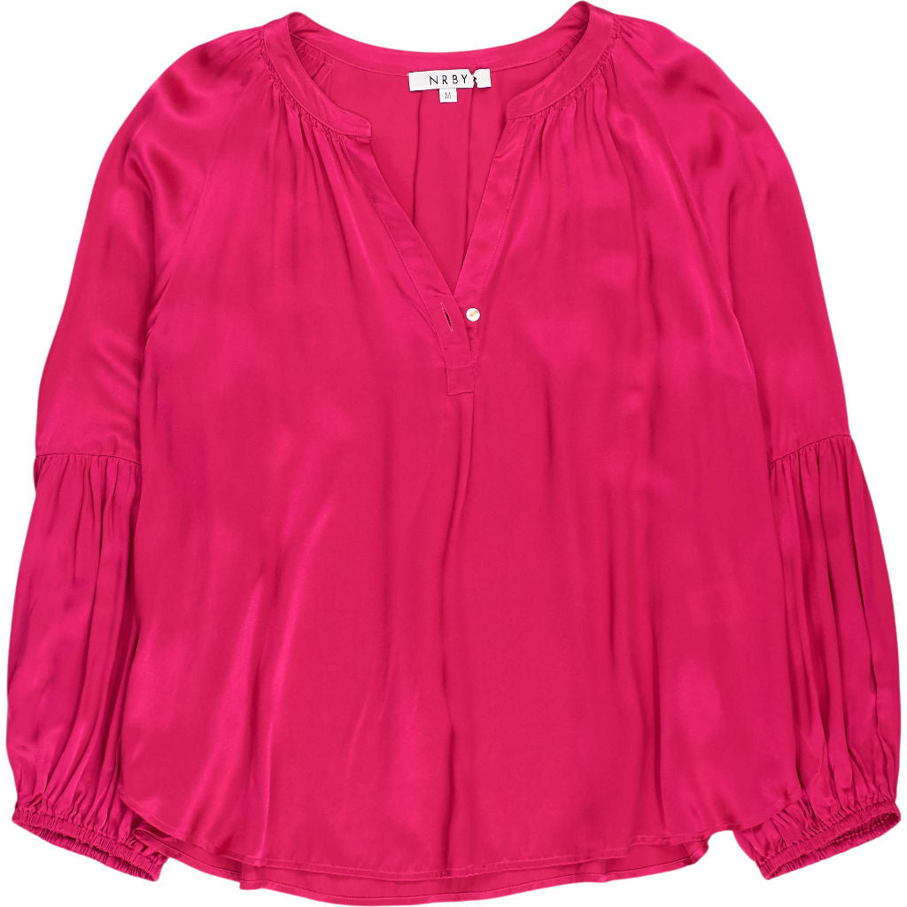 NRBY Pink Silk Blouse
